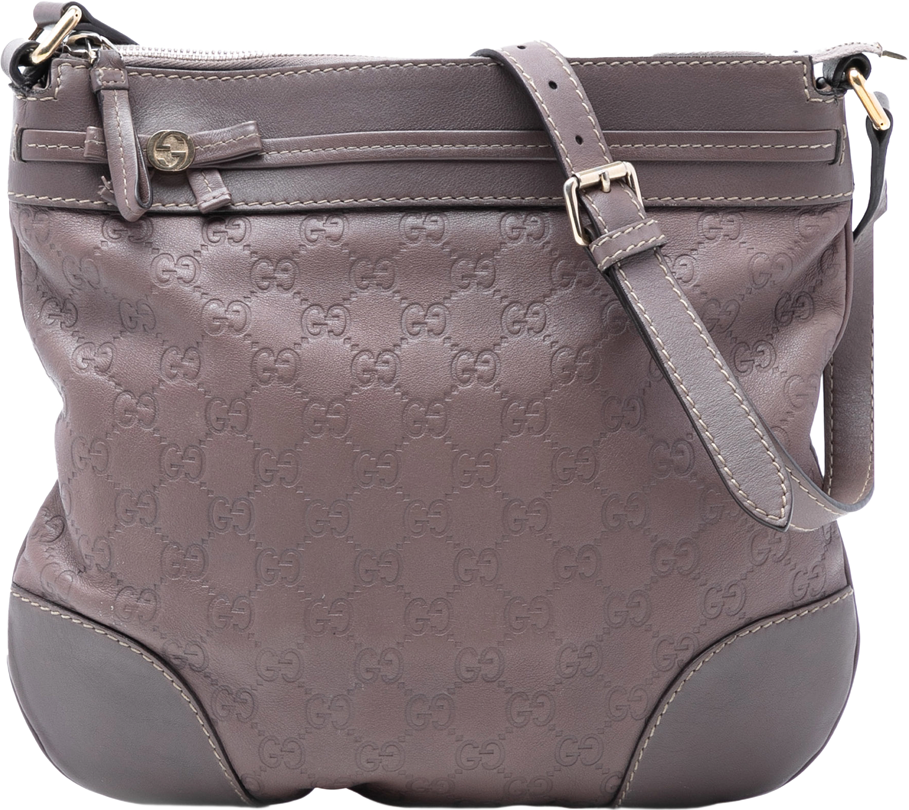 Gucci Guccissima Mayfair Crossbody, från Luxclusif, i färgen brown.