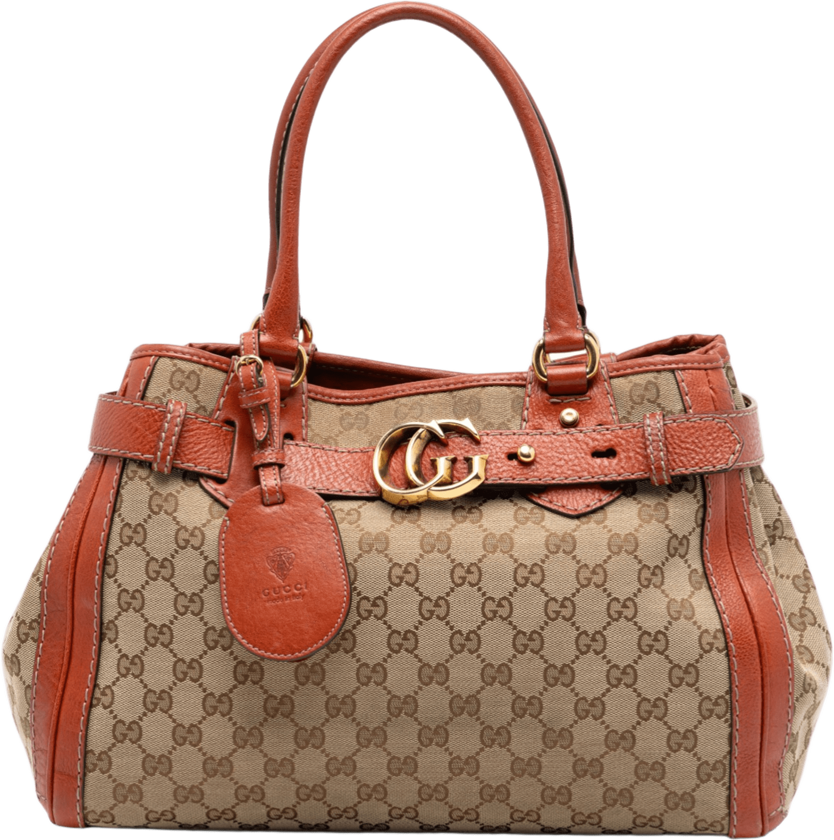 Gucci Gg Canvas Running Tote, från Luxclusif, i färgen beige.