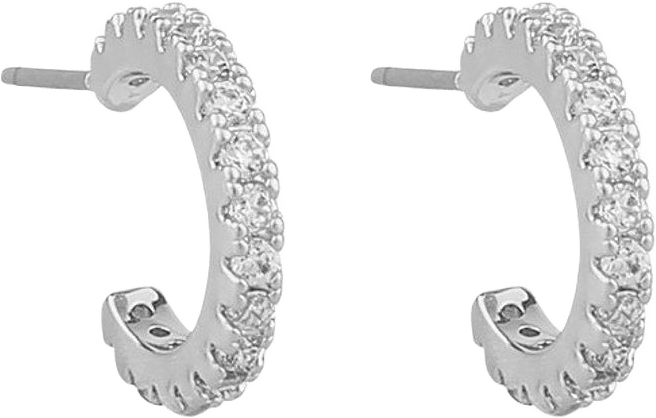 Clarissa Small Oval Earring, från SNÖ of Sweden, i färgen s/clear.