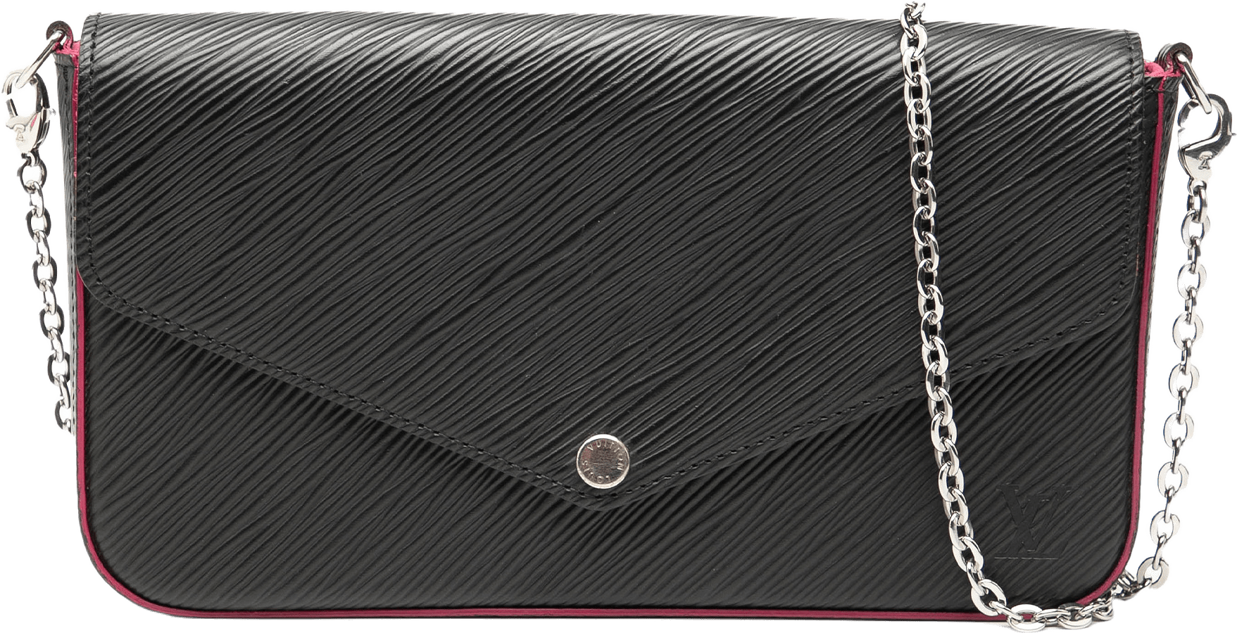 Louis Vuitton Epi Pochette Felicie, från Luxclusif, i färgen black.