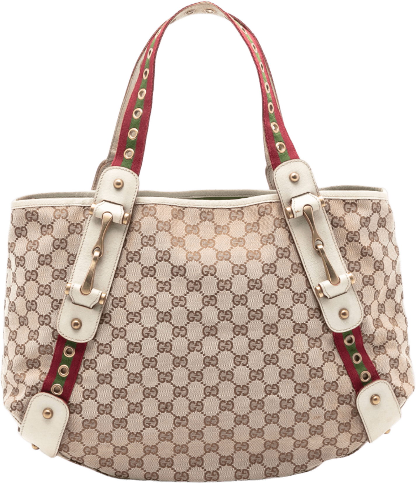 Gucci Gg Canvas Web Pelham Shoulder Bag, från Luxclusif, i färgen beige.
