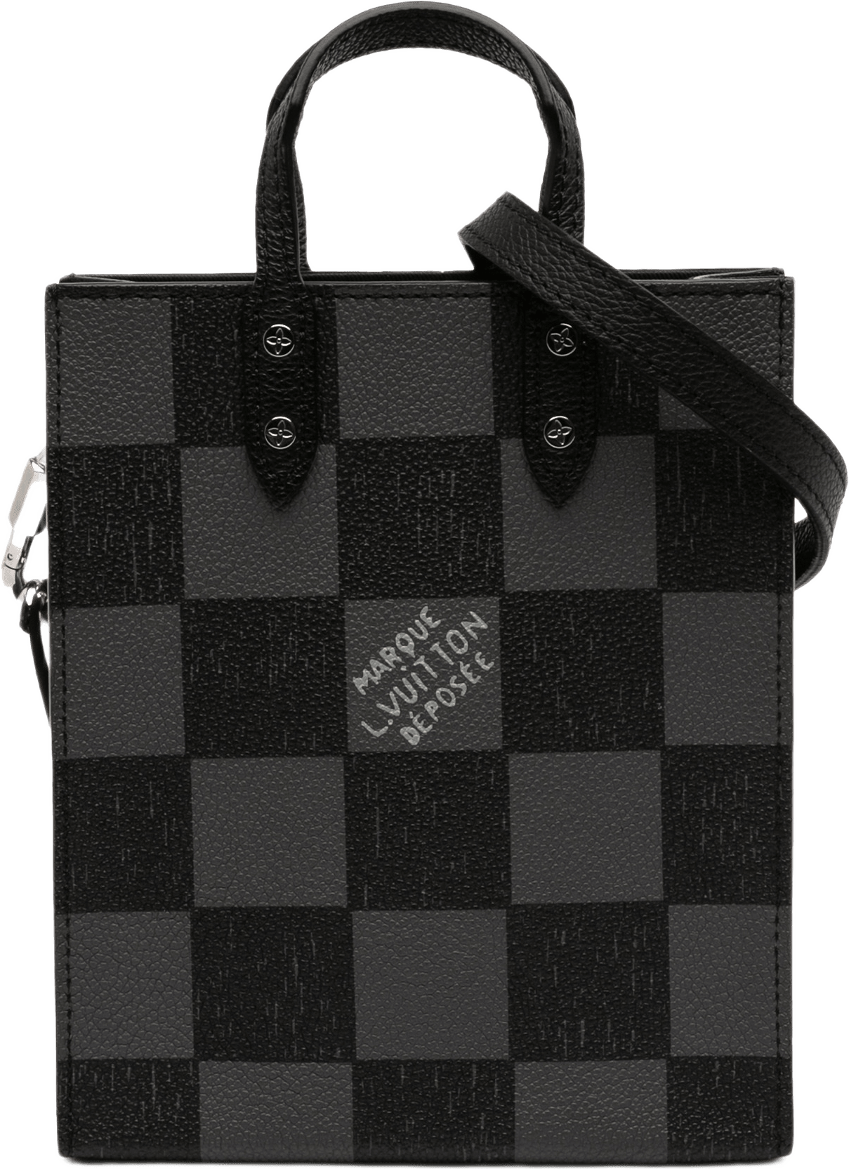 Louis Vuitton Damier Checkerboard Sac Plat Xs, från Luxclusif, i färgen black.