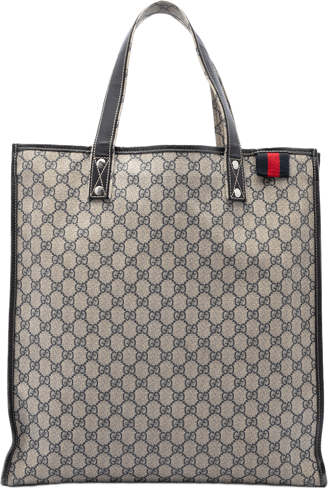 Gucci Gg Supreme Web Tote, från Luxclusif, i färgen beige.