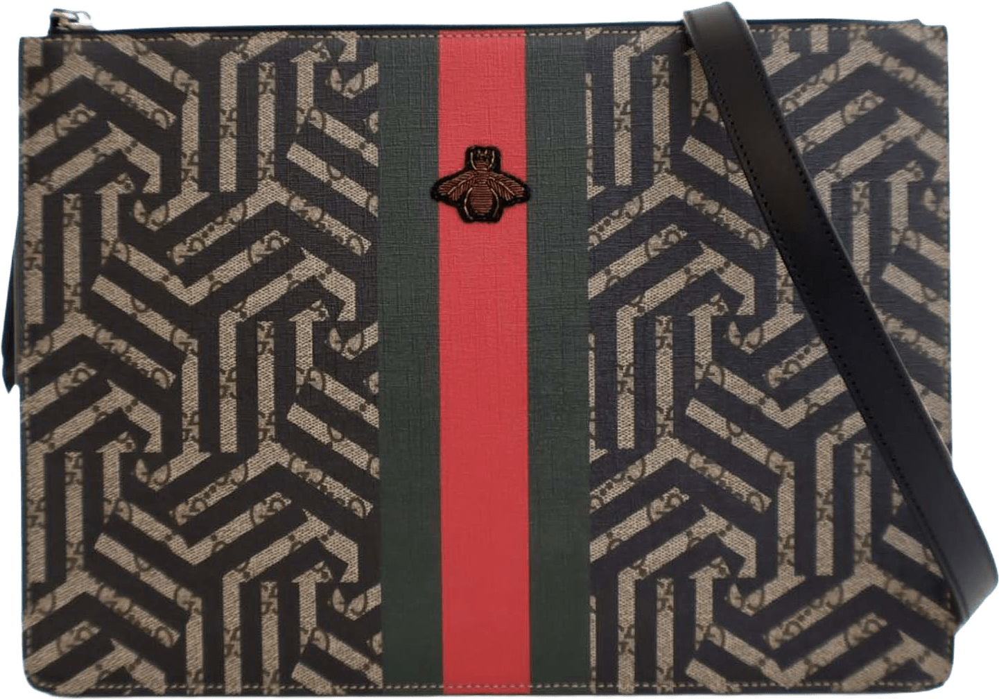 Gucci Gg Supreme Caleido Web Messenger Bag, från Luxclusif, i färgen beige.