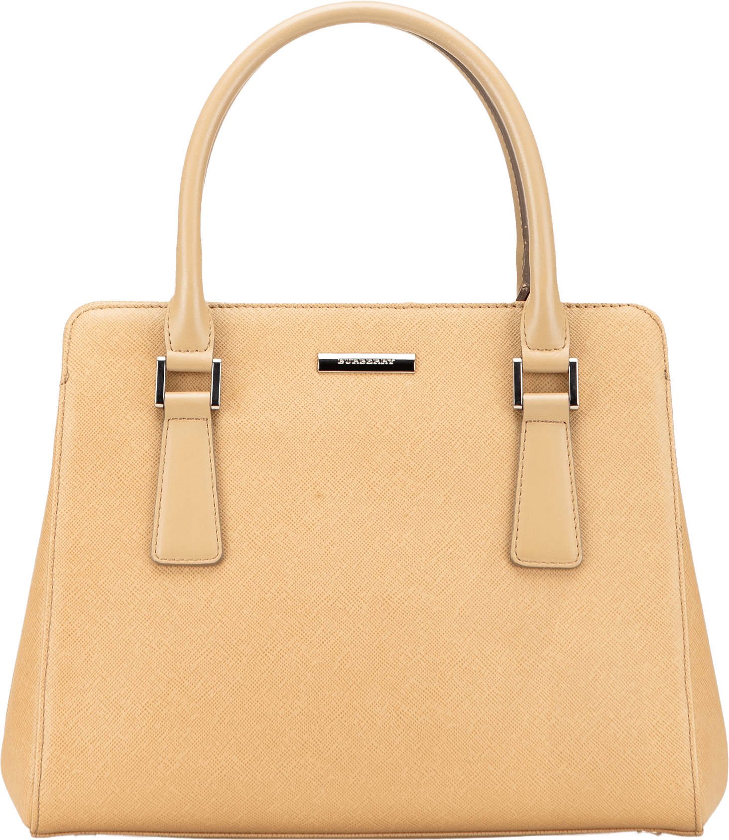 Burberry Leather Handbag, från Luxclusif, i färgen beige.