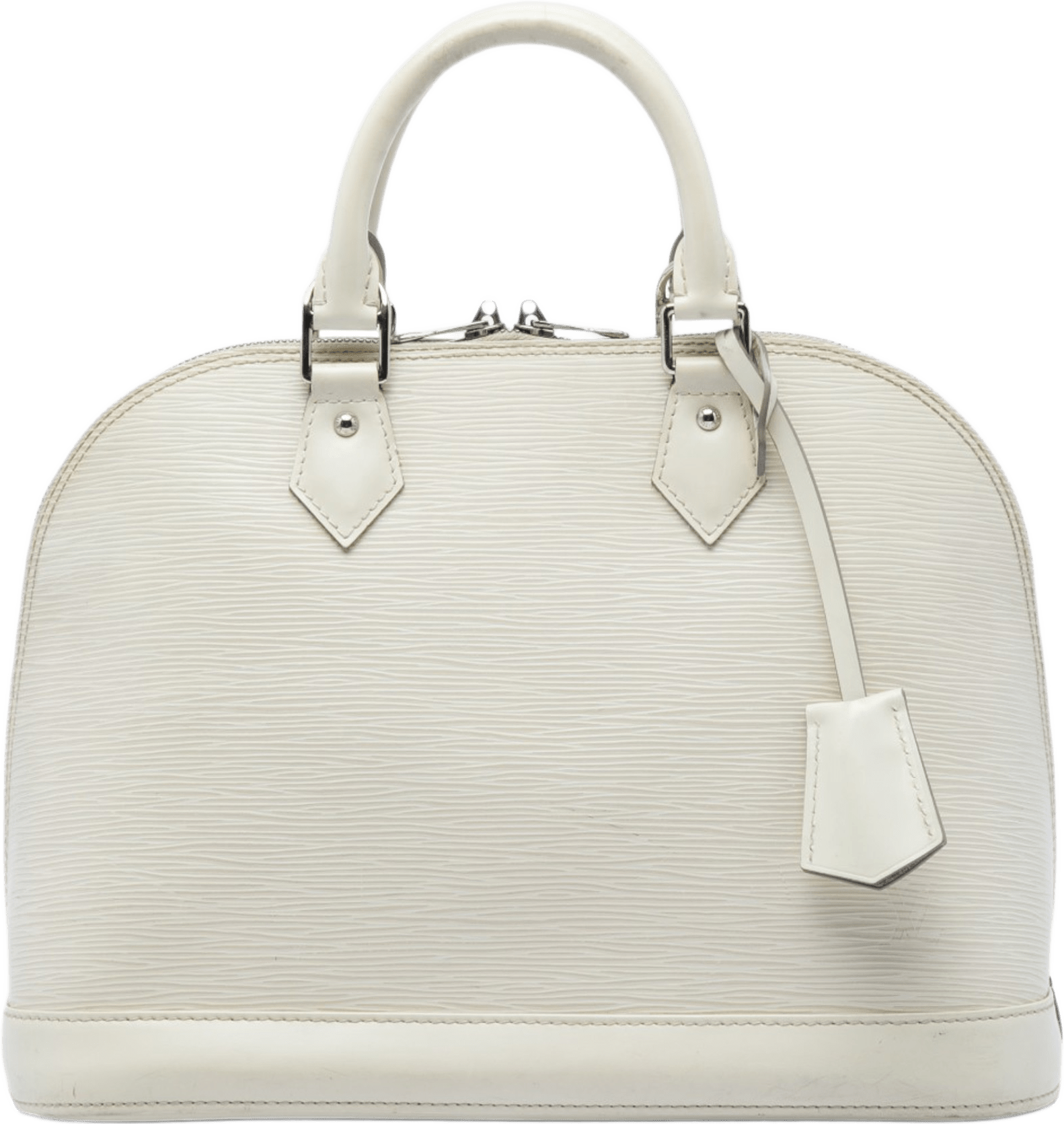 Louis Vuitton Epi Alma Pm, från Luxclusif, i färgen vit.