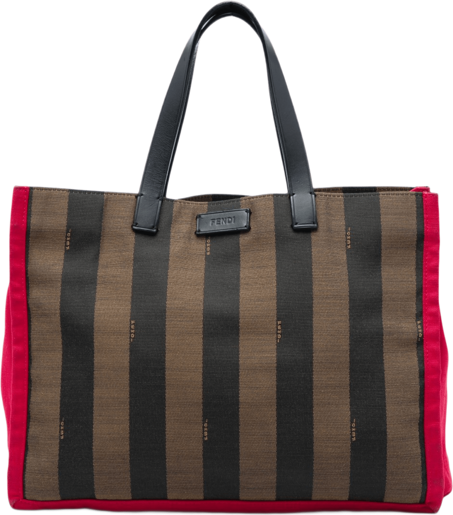 Fendi Pequin Canvas Simply Shopping Tote, från Luxclusif, i färgen brun.