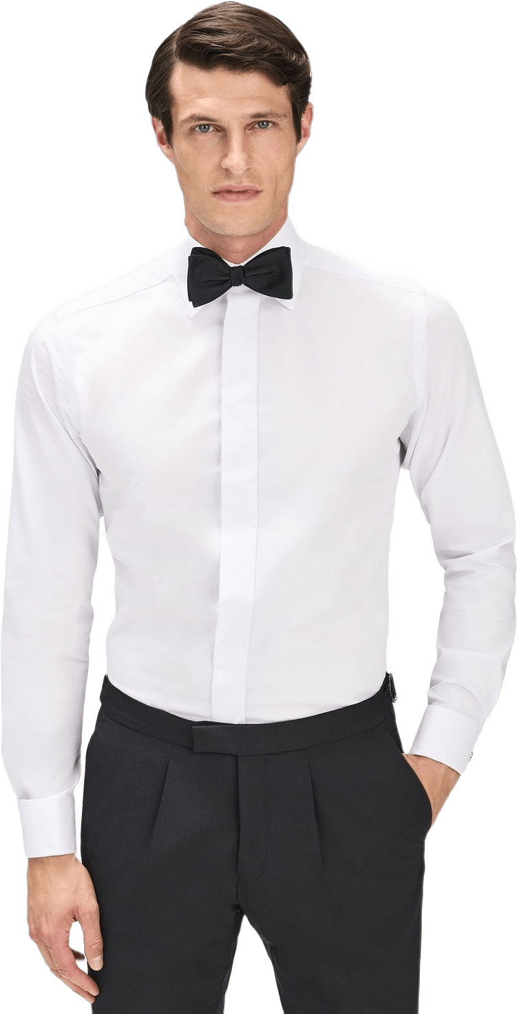 Tuxedo Shirt Elvin, från John Henric, i färgen white.
