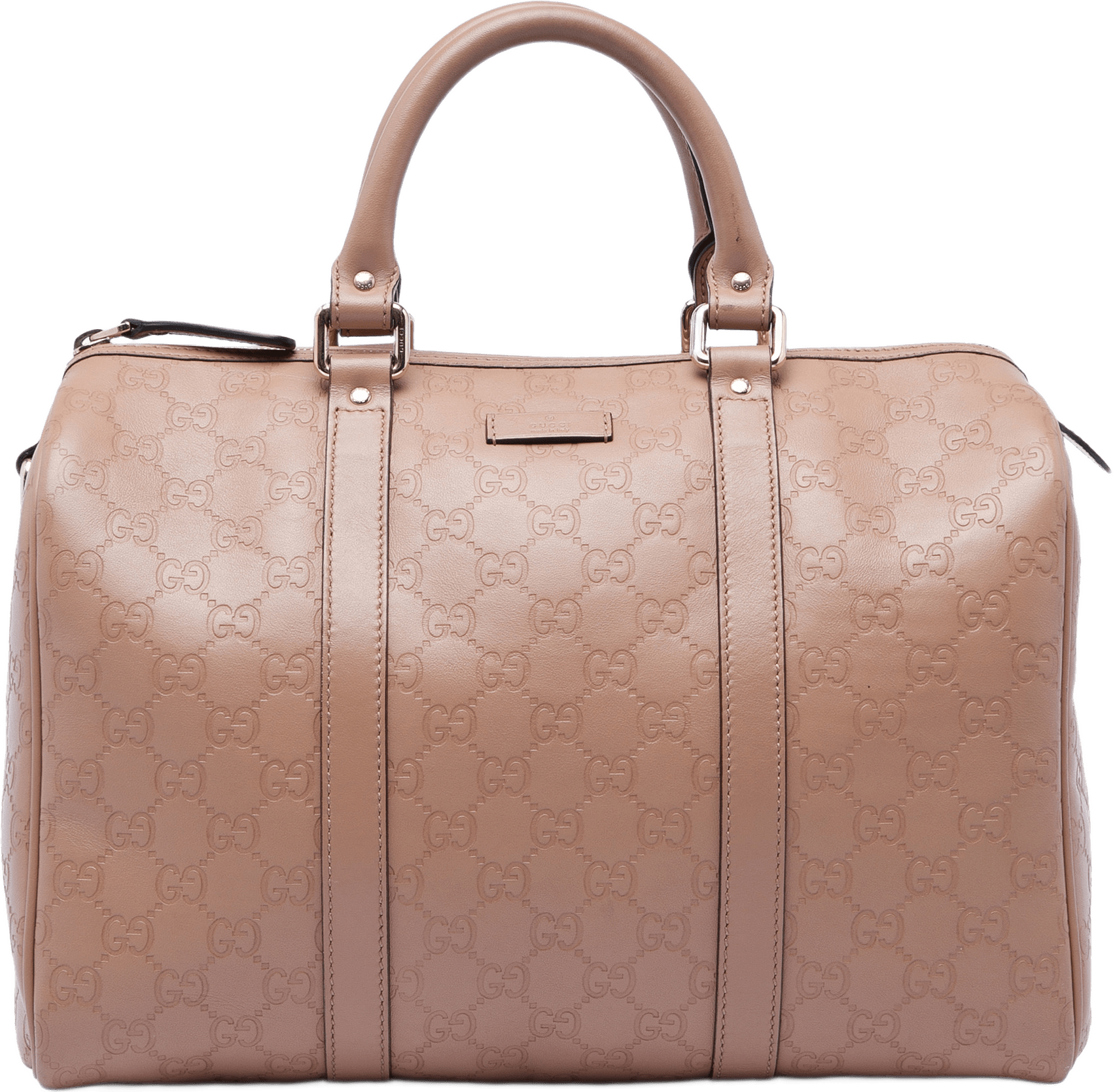 Gucci Medium Guccissima Joy Boston Bag, från Luxclusif, i färgen brun.