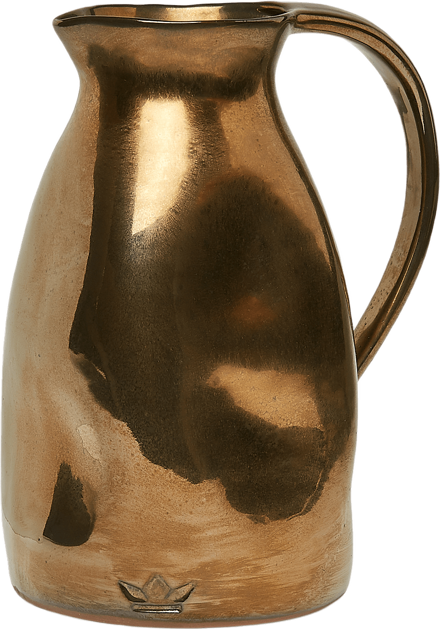 Bucklig Kanna Vit 20x11cm Platinum, från Dutchdeluxes, i färgen gold.