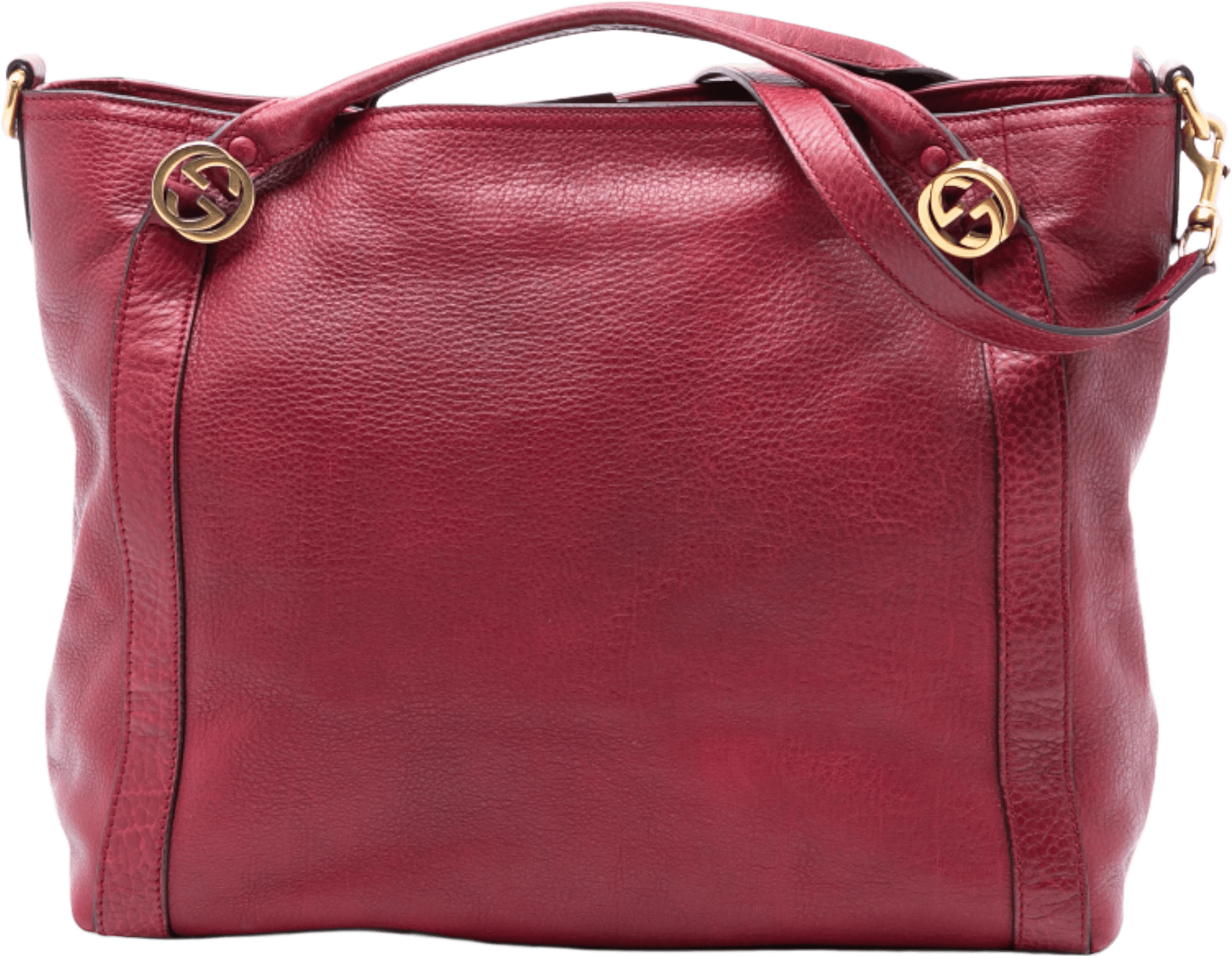 Gucci Medium Leather Miss Gg Satchel, från Luxclusif, i färgen red.