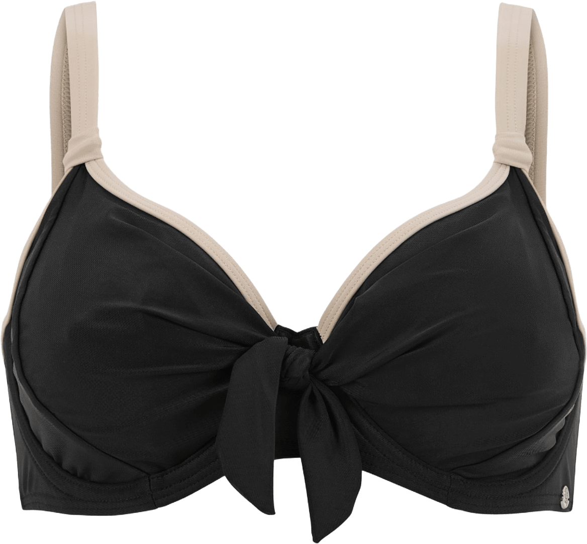 Bahamas Bikini-bh Med Bygel, från Swegmark, i färgen black/beige.