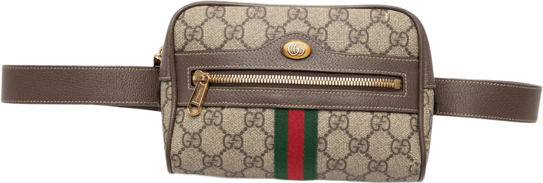 Gucci Small Gg Supreme Web Ophidia Belt Bag, från Luxclusif, i färgen beige.