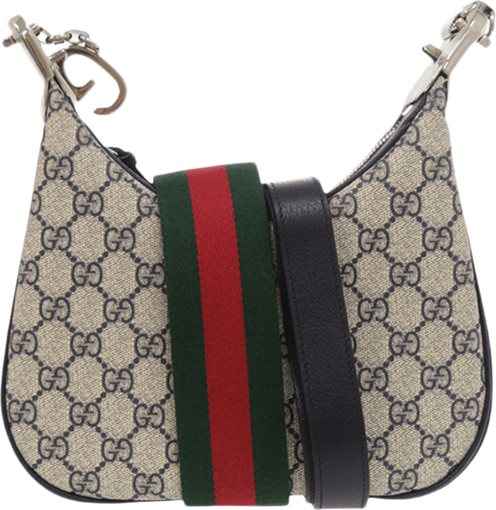 Gucci Small Gg Supreme Web Attache Crossbody, från Luxclusif, i färgen beige.