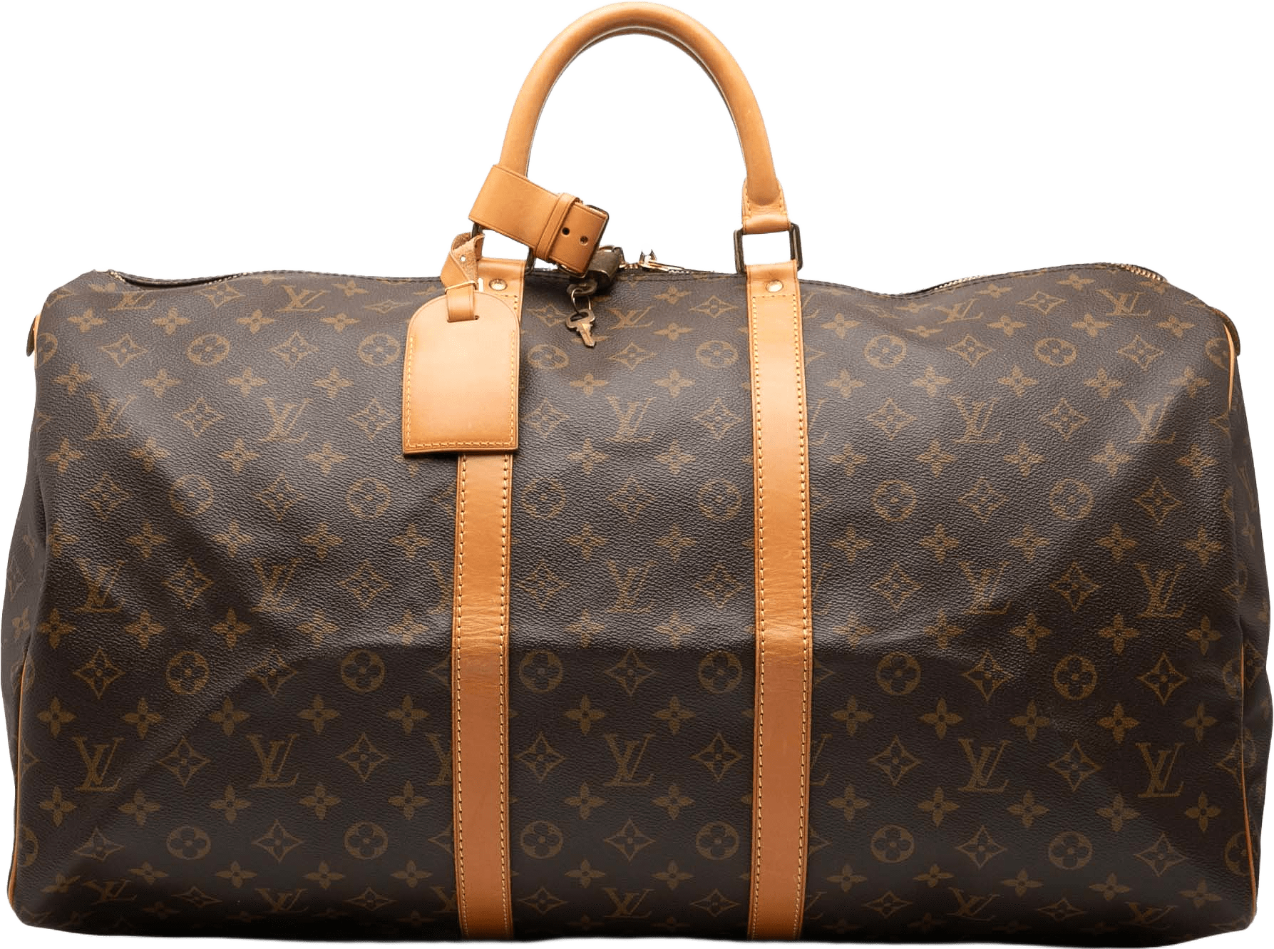 Louis Vuitton Monogram Keepall 55, från Luxclusif, i färgen brown.