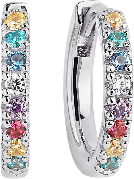 Örhänge Ellera Medio, från Sif Jakobs Jewellery, i färgen rainbow/silver.