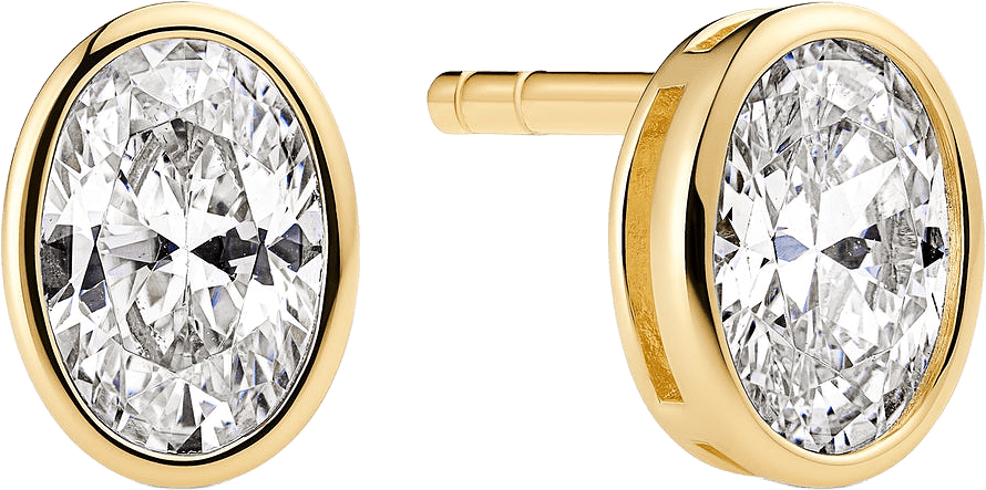 Örhängen Sardinien Ovale, från Sif Jakobs Jewellery, i färgen 18k guldpläterad.