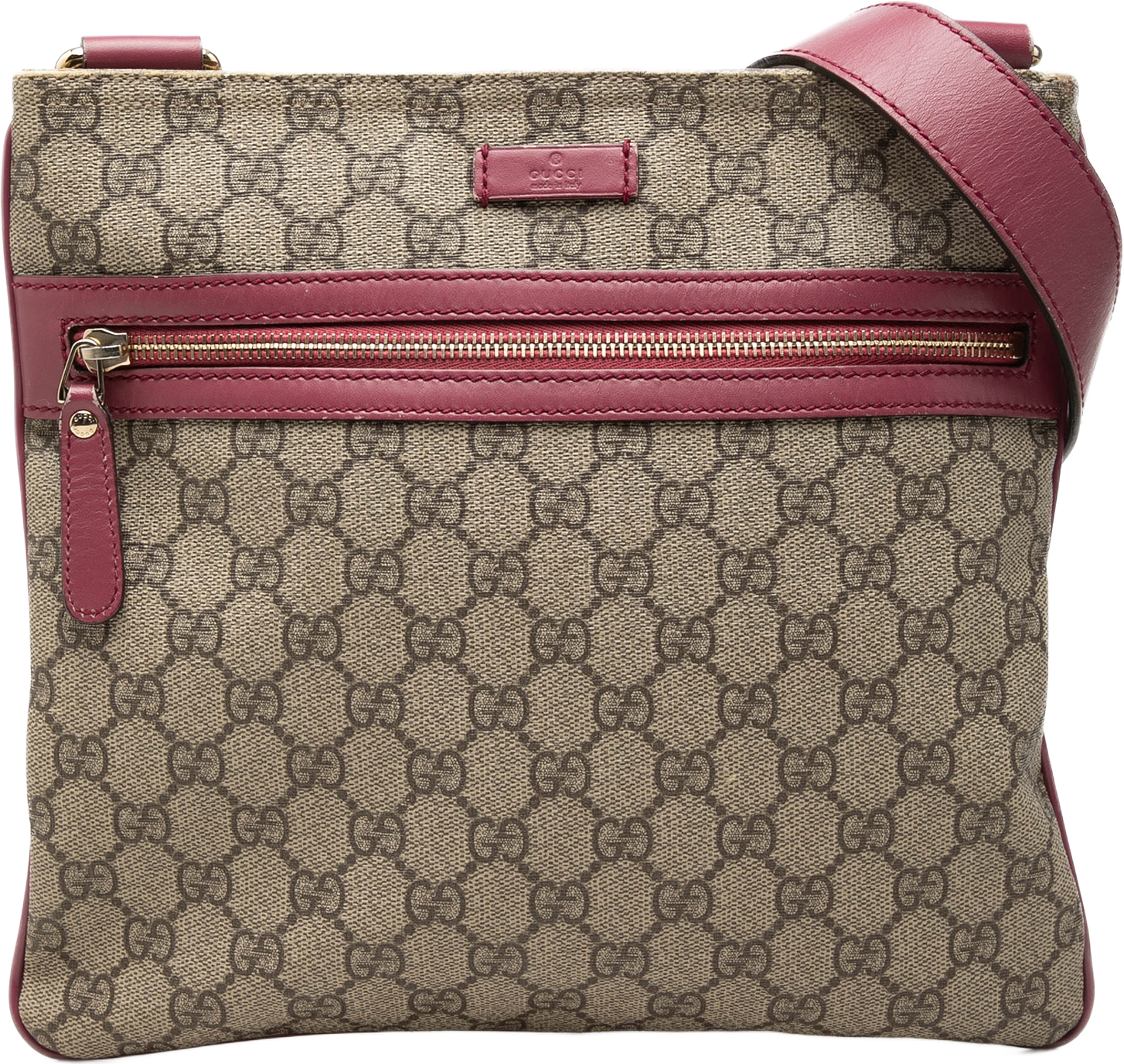 Gucci Gg Supreme Crossbody, från Luxclusif, i färgen beige.