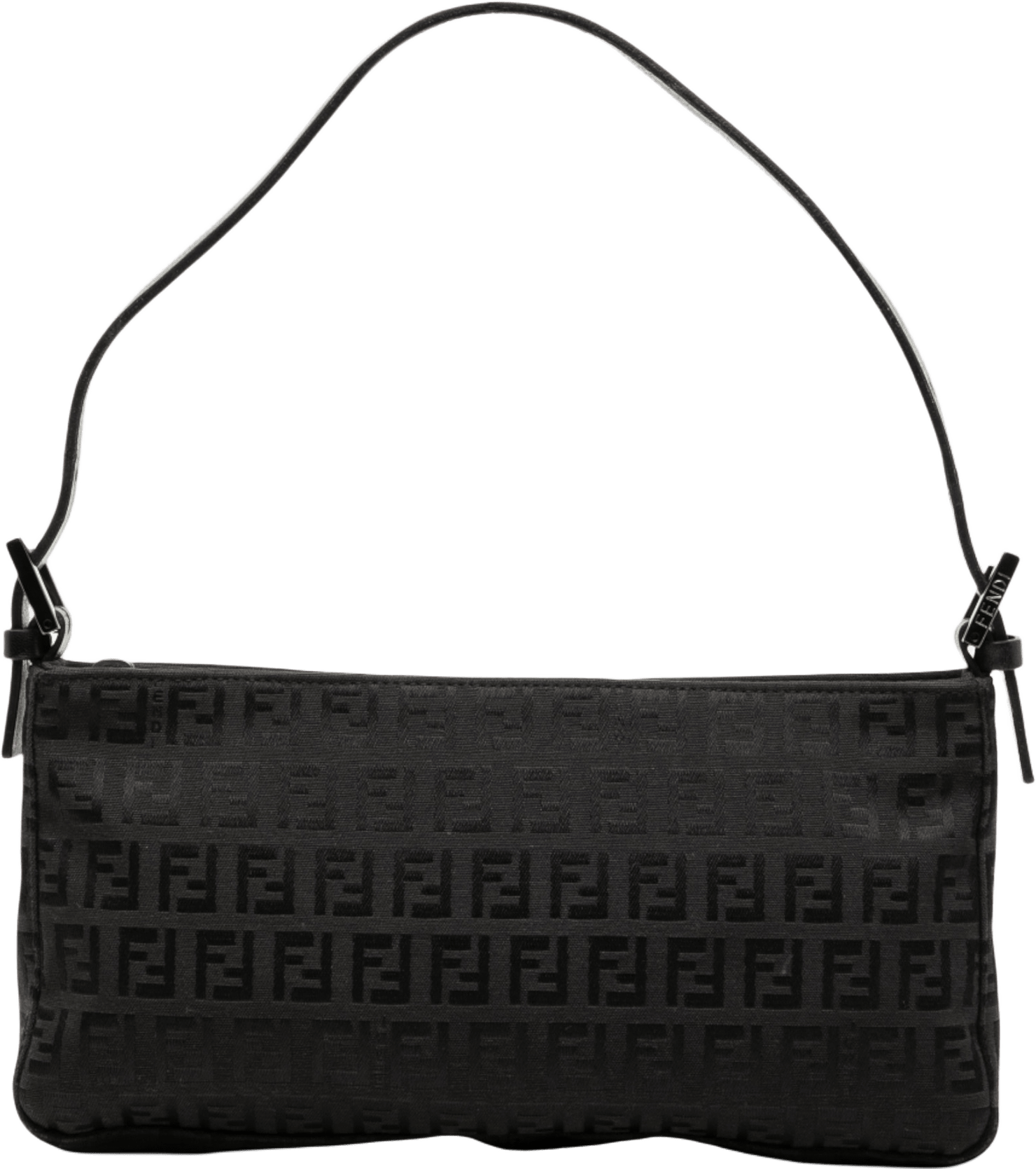 Fendi Zucchino Canvas Shoulder Bag, från Luxclusif, i färgen black.