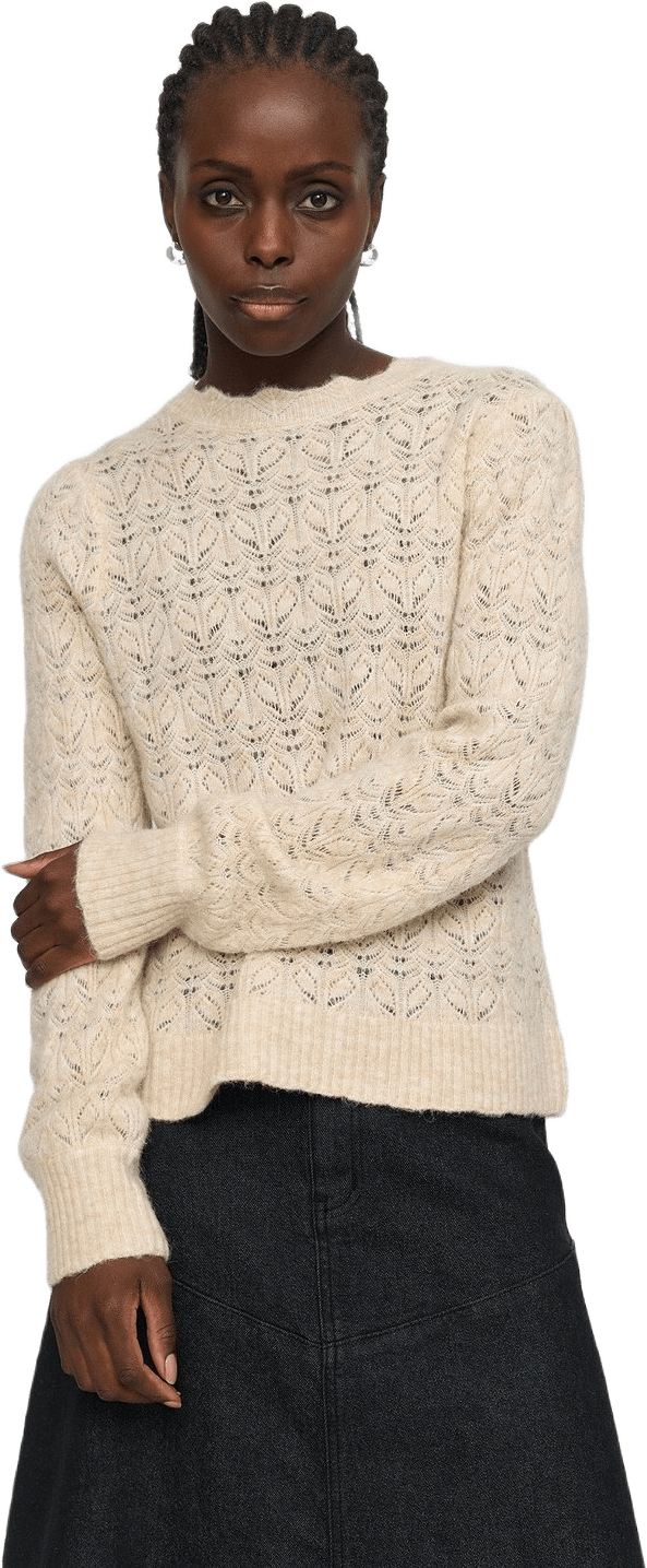 Srjayden Highneck Knit - Whitecap Gray Melange