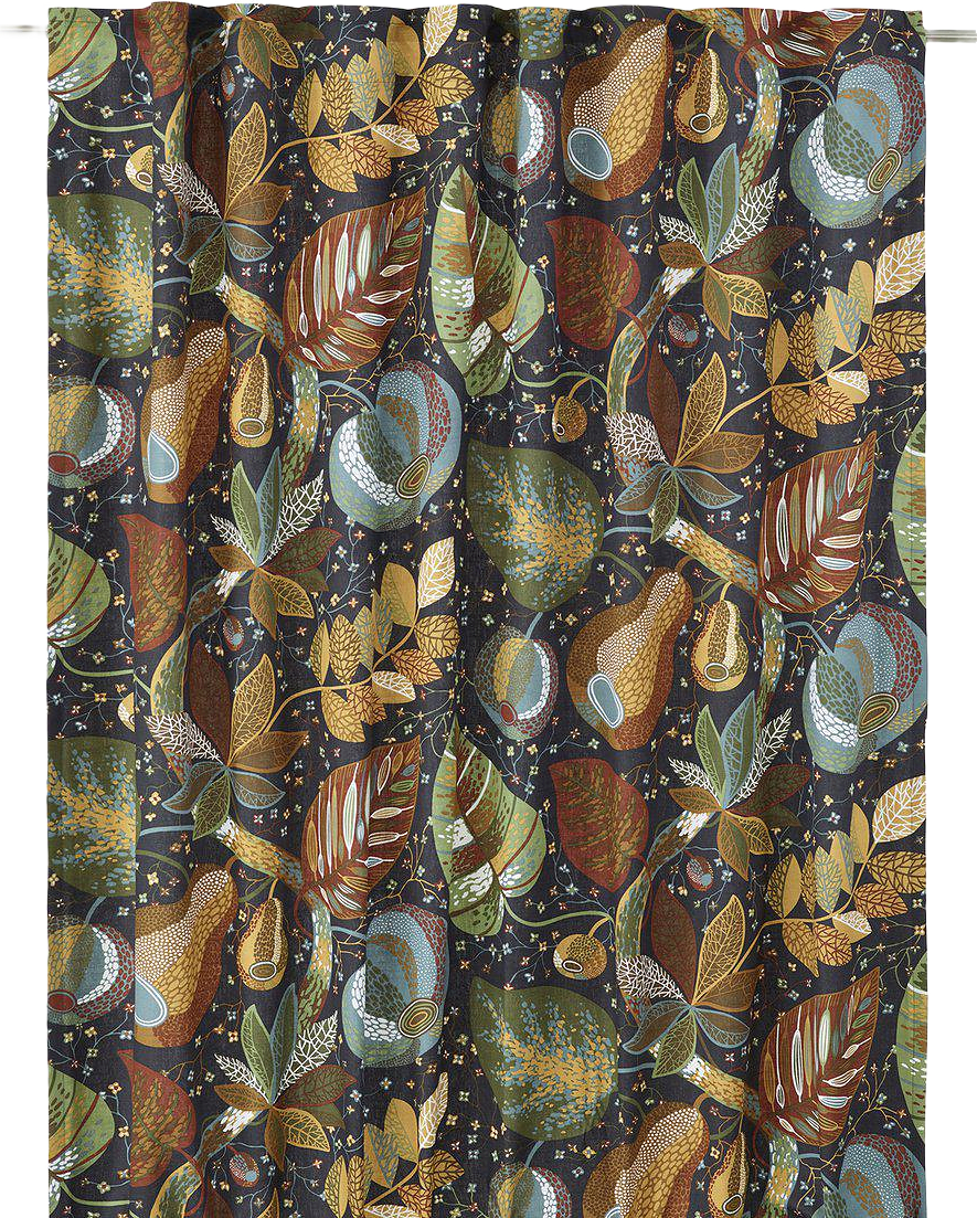 Adam & Eva Gardin 2p, från Svanefors, i färgen rost.