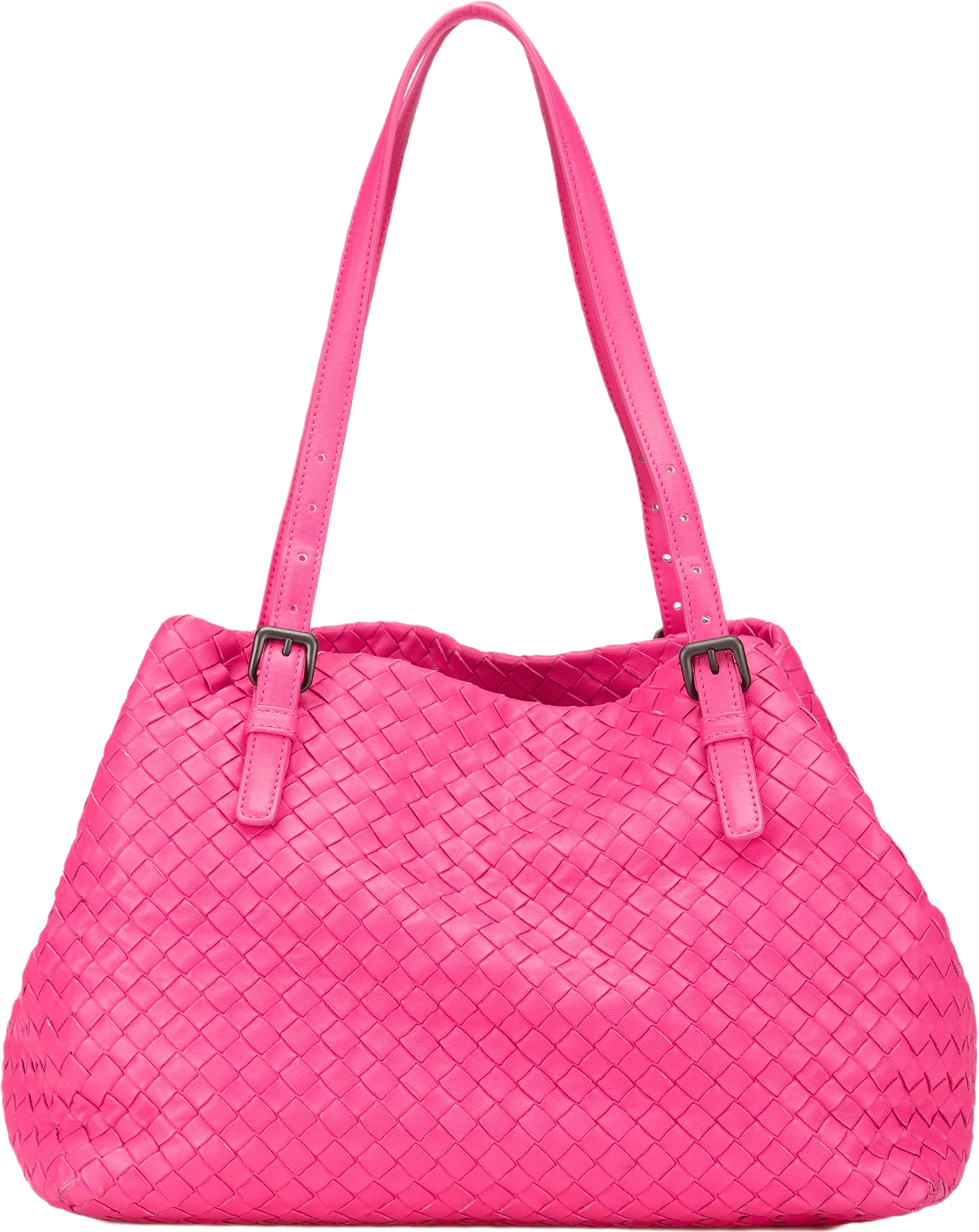 Bottega Veneta Medium Nappa Intrecciato Cesta Tote, från Luxclusif, i färgen pink.