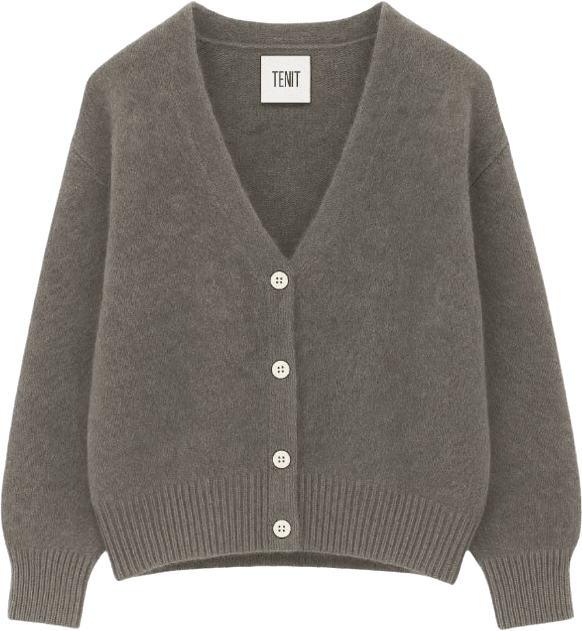 Lilje Mohair, Knit Cardigan - Light Grey, från Tiffany, i färgen light grey.