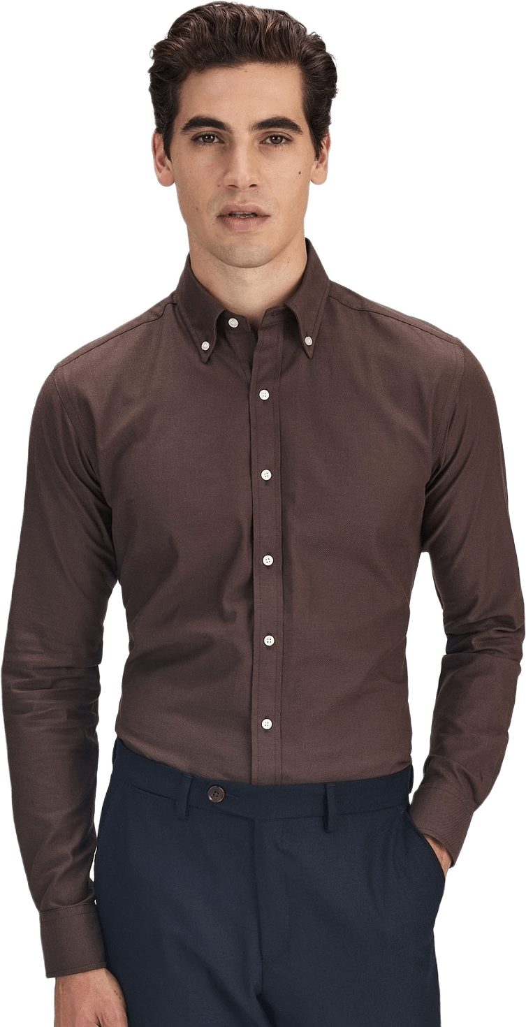 Flannel Shirt, från John Henric, i färgen dark brown.