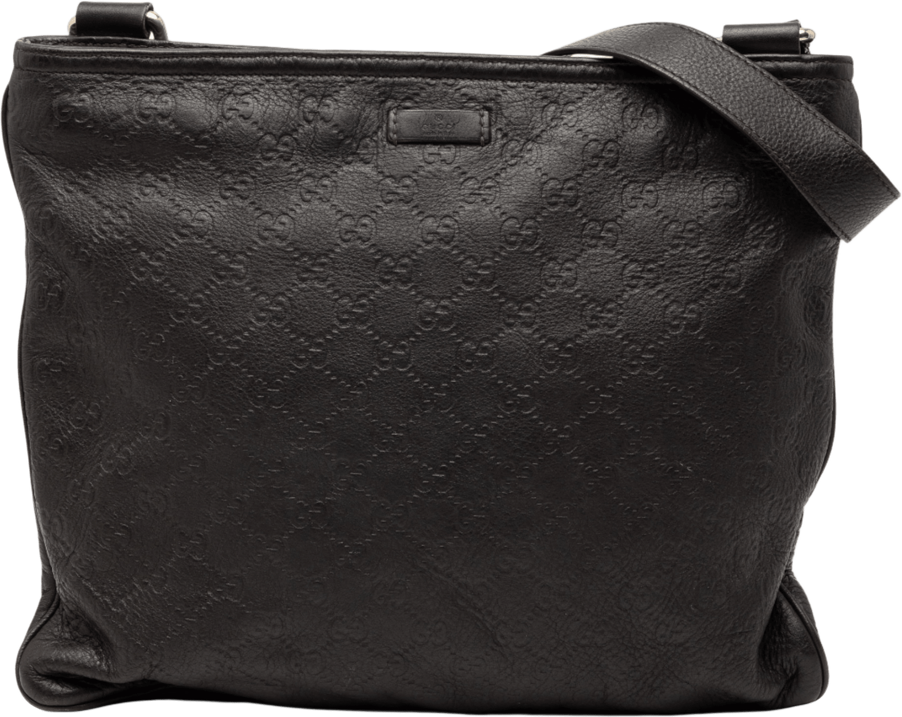 Gucci Guccissima Crossbody, från Luxclusif, i färgen dark brown.