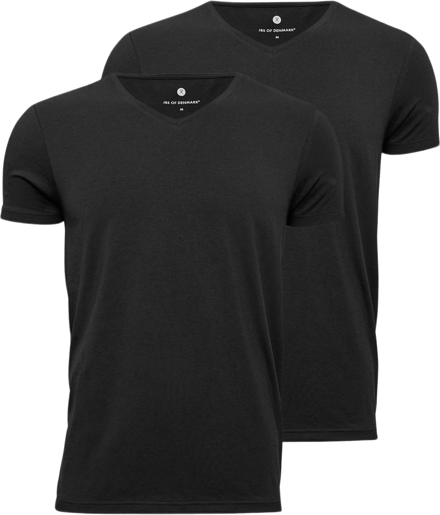 2-pack T-shirt V-neck - Bambuviskos, från JBS of Denmark, i färgen black.