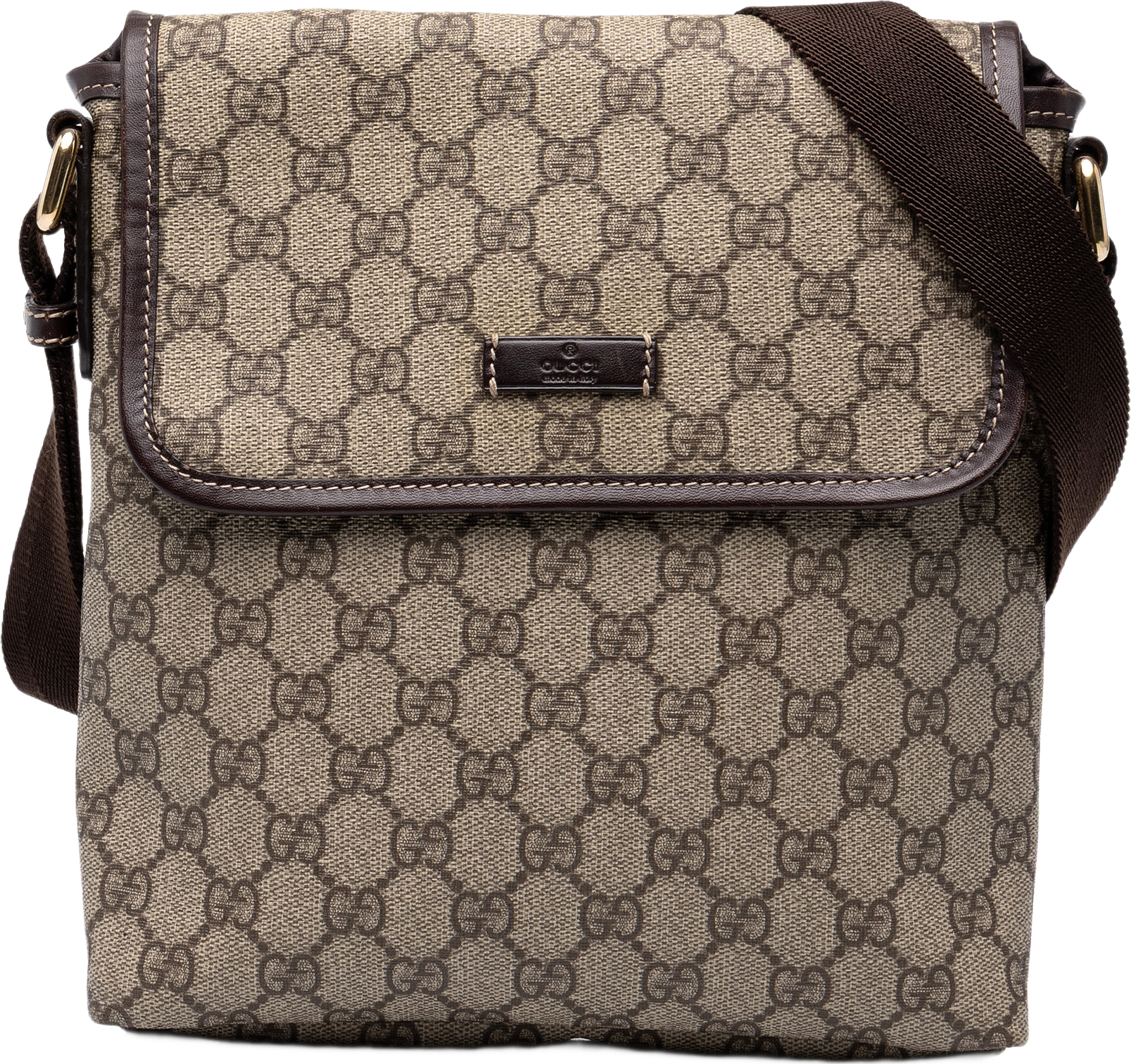 Gucci Gg Supreme Crossbody, från Luxclusif, i färgen beige.