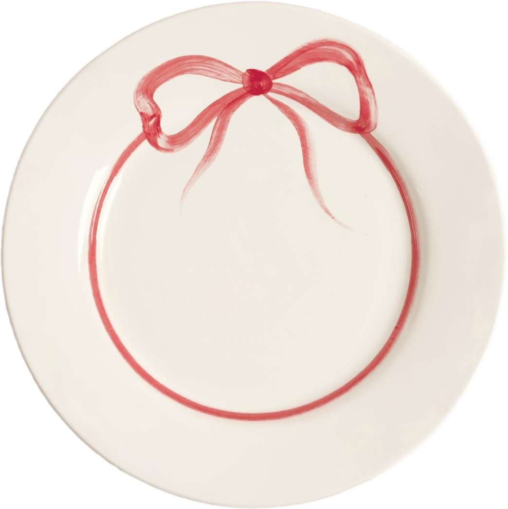 Bow Tallrik - 28 Cm, från Pick A Poppy, i färgen dark pink.