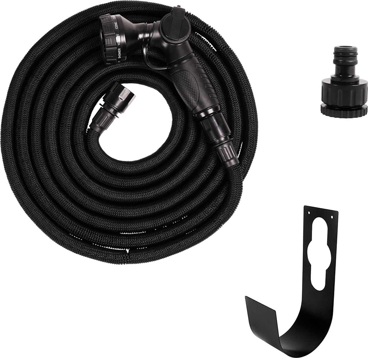 Trädgårdsslang Deluxe Set - 25m, från by Benson, i färgen black.