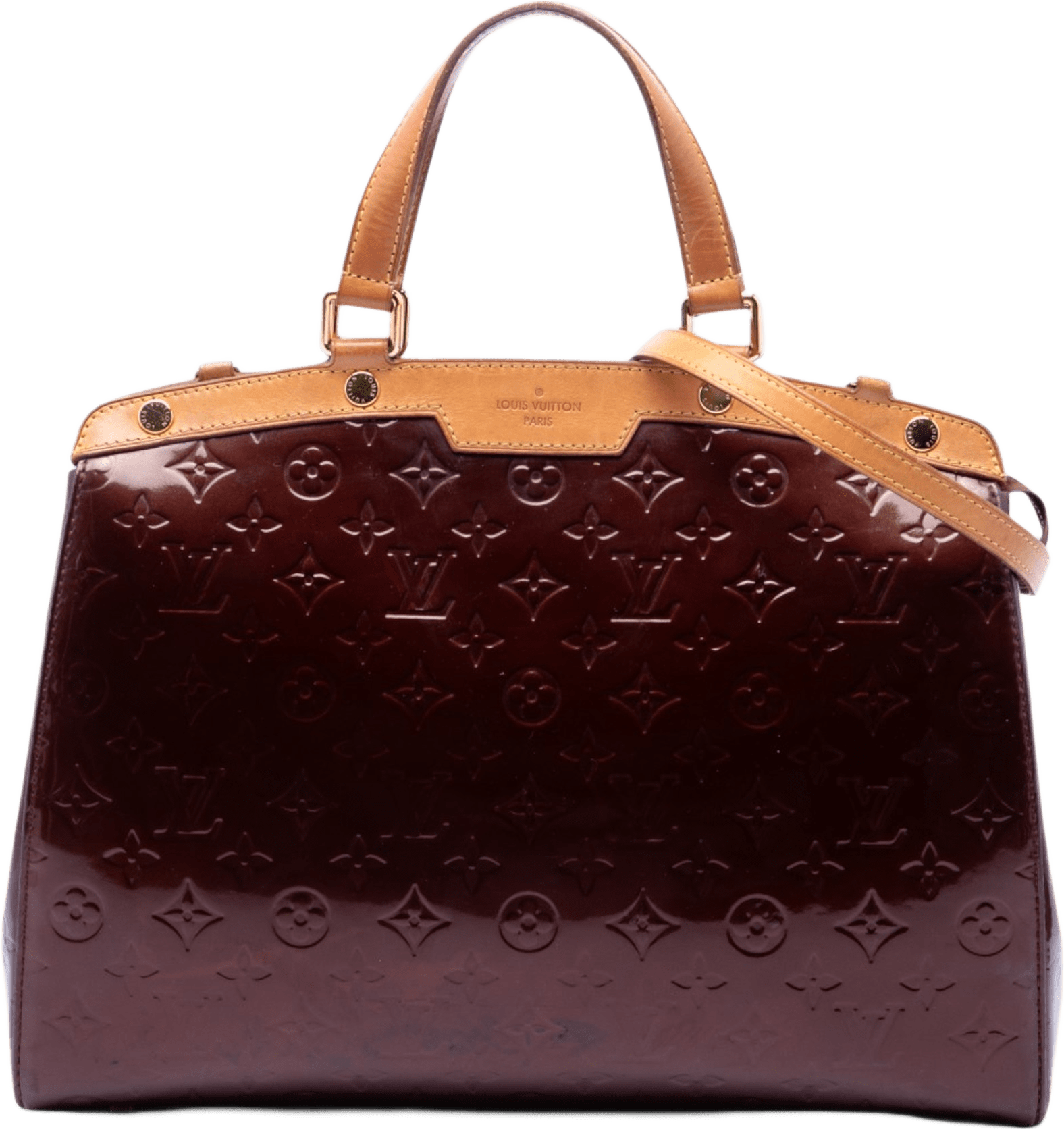 Louis Vuitton Monogram Vernis Brea Gm, från Luxclusif, i färgen röd.