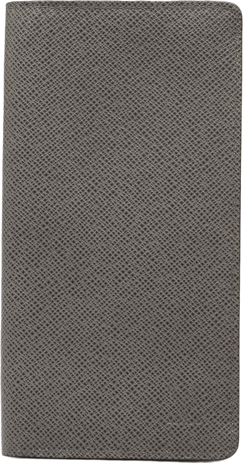 Louis Vuitton Taiga Brazza Wallet, från Luxclusif, i färgen gray.
