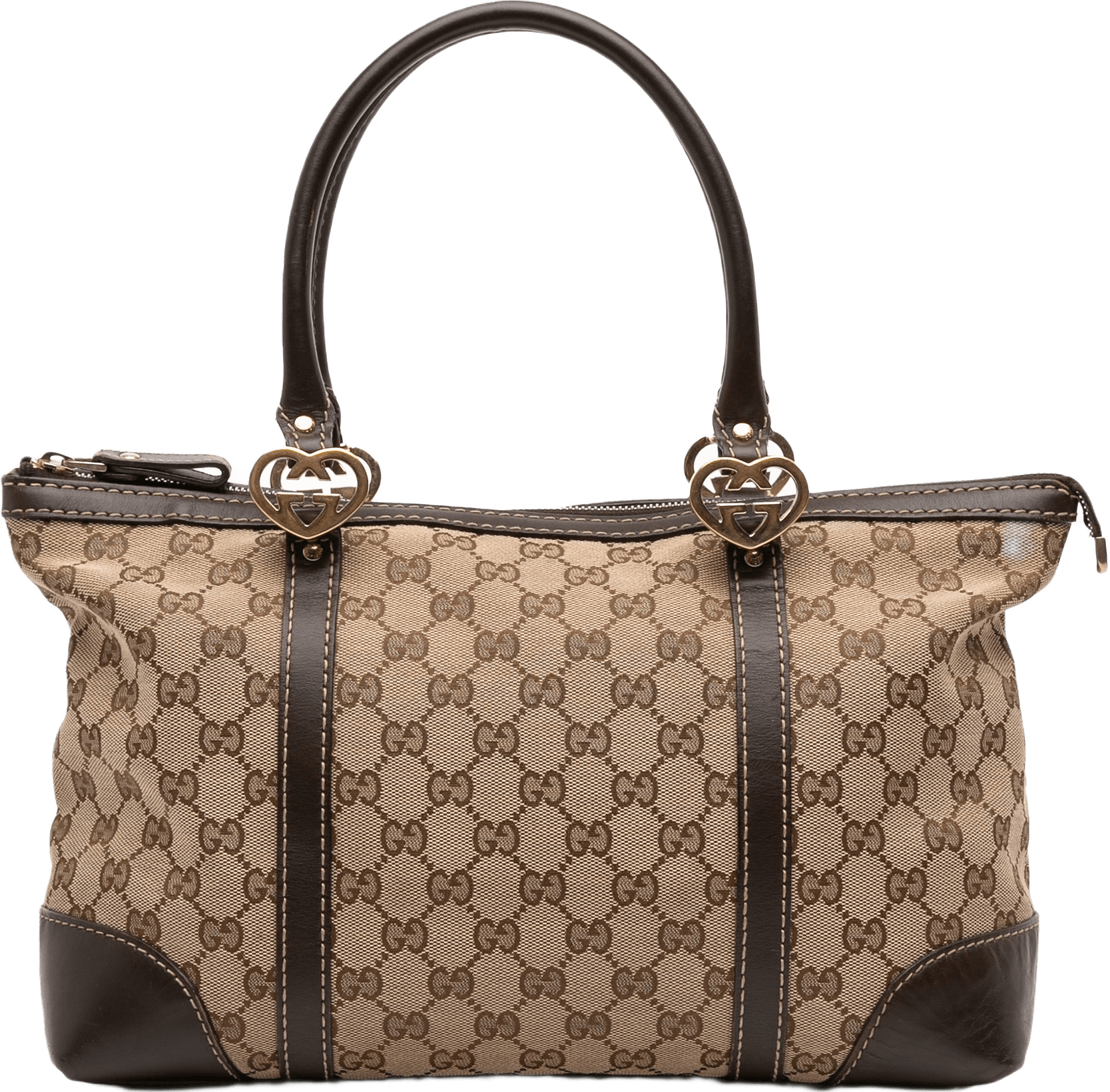 Gucci Gg Canvas Lovely Tote, från Luxclusif, i färgen light brown.