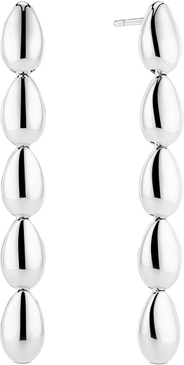 Goccia Cinque Pianura Earrings, från Sif Jakobs Jewellery, i färgen silver.