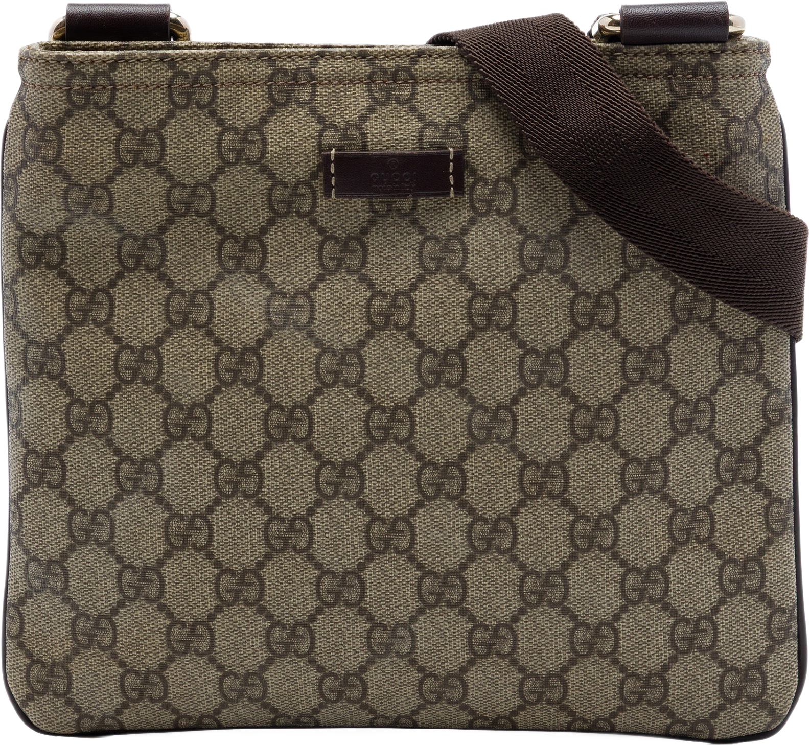Gucci Gg Supreme Crossbody, från Luxclusif, i färgen beige.