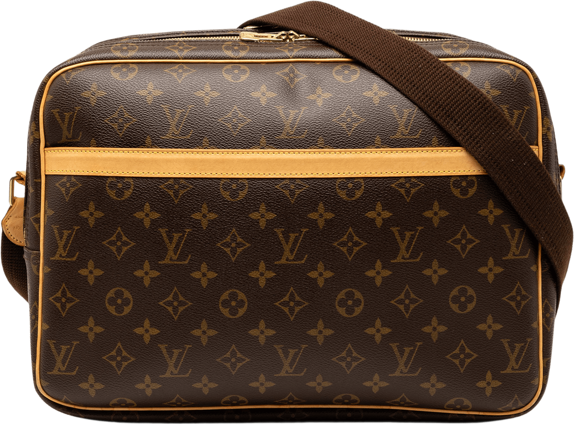 Louis Vuitton Monogram Reporter Gm, från Luxclusif, i färgen brown.