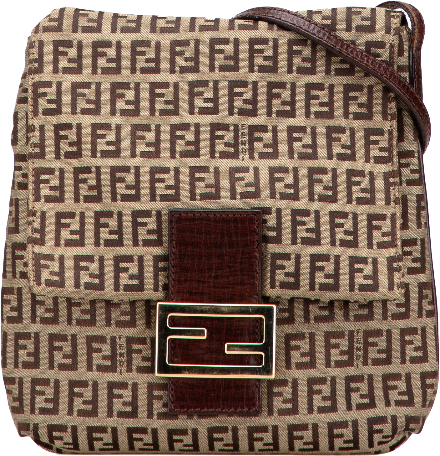 Fendi Zucchino Canvas Crossbody, från Luxclusif, i färgen beige.