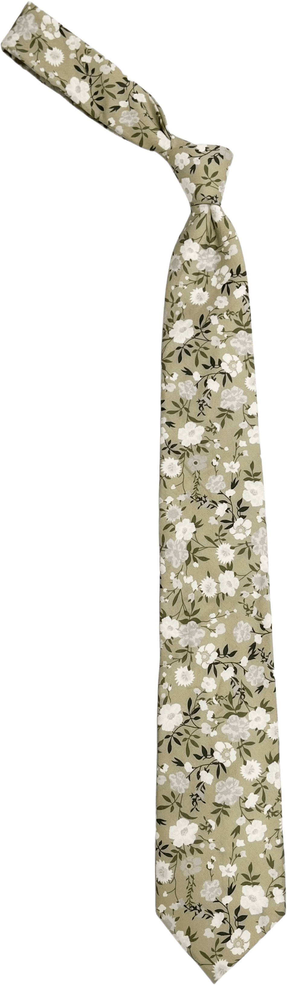 Tie Cotton Floral, från John Henric, i färgen beige.