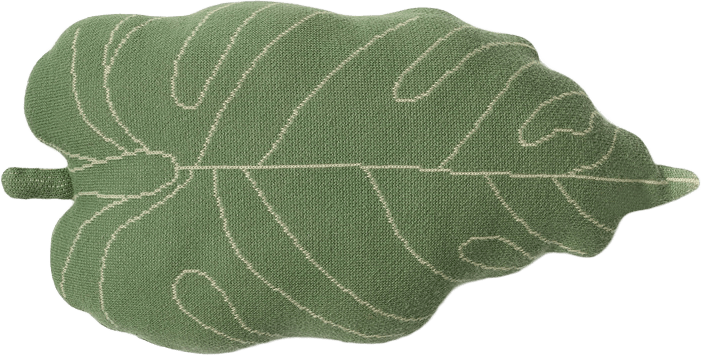 Stickad Kudde Baby Leaf