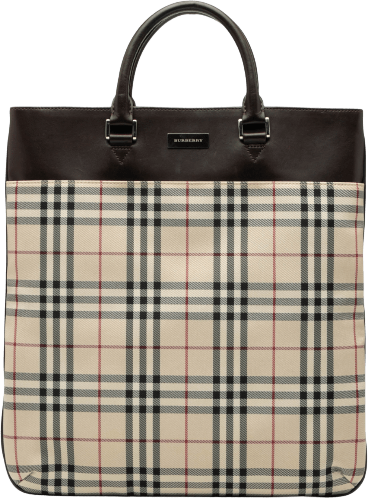 Burberry House Check Canvas Tote, från Luxclusif, i färgen beige.