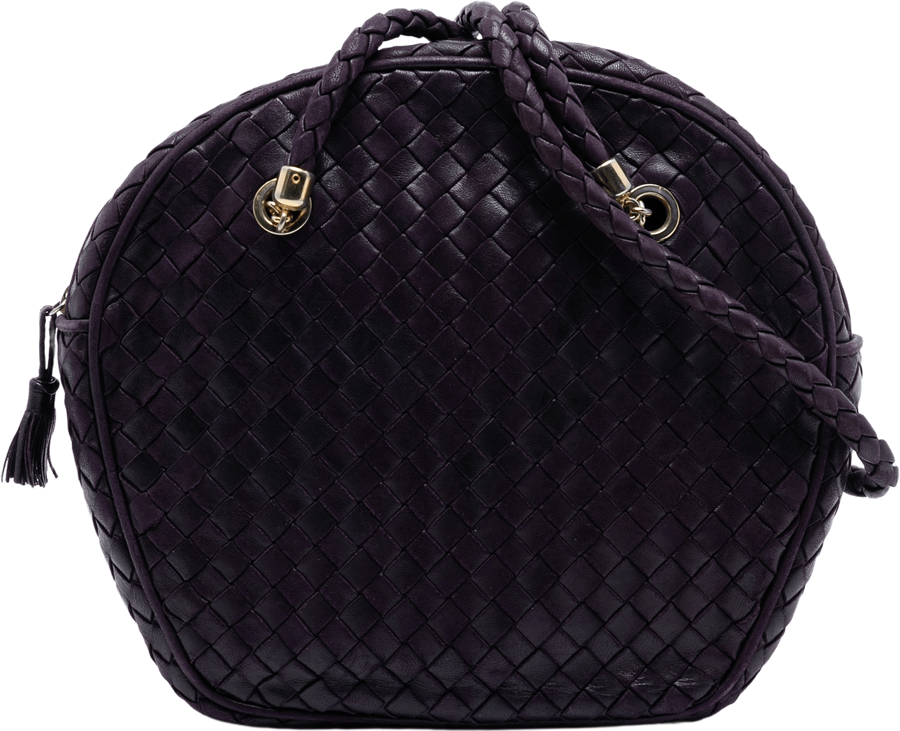 Bottega Veneta Nappa Intrecciato Crossbody, från Luxclusif, i färgen violet.