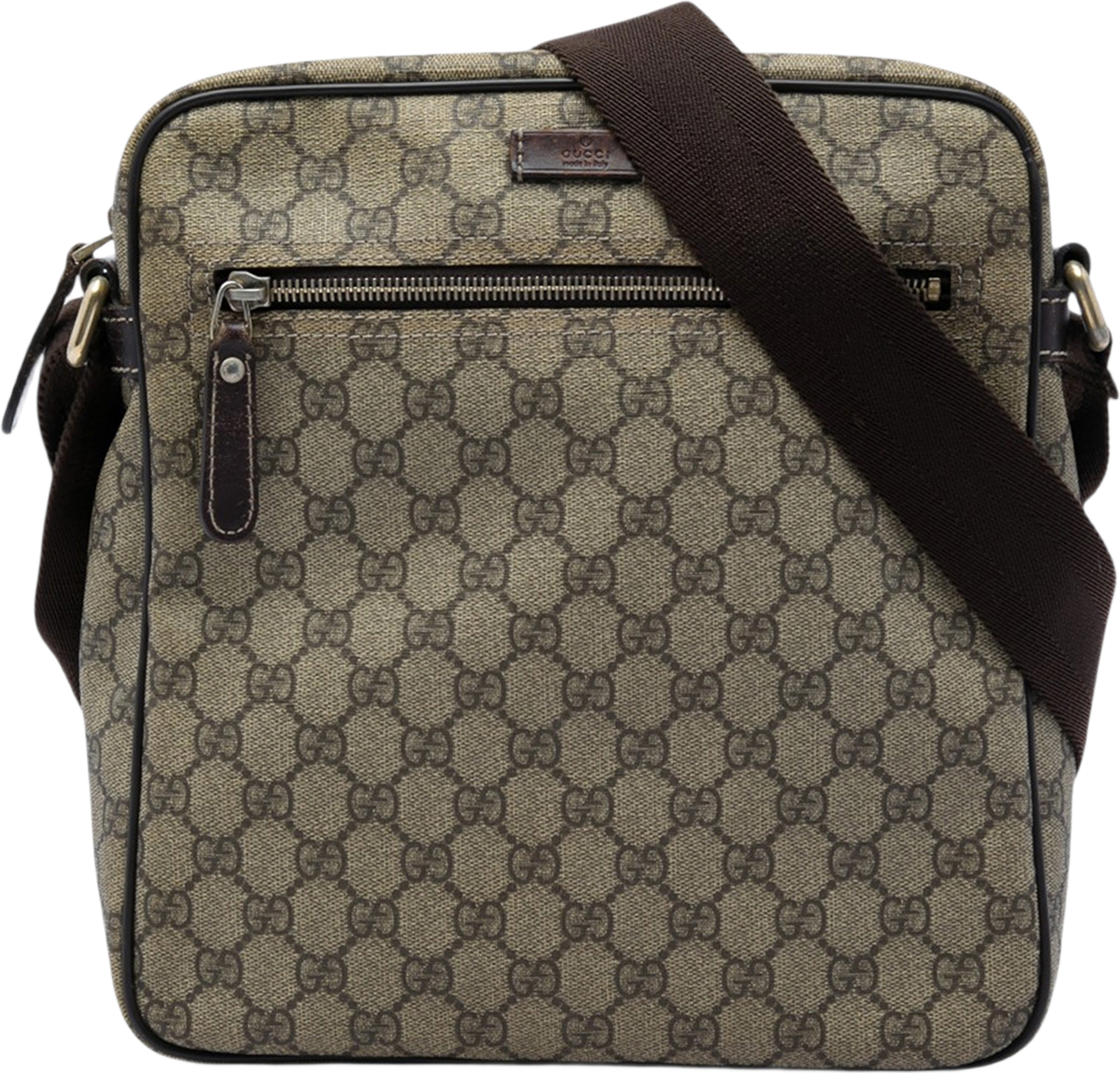 Gucci Gg Supreme Crossbody, från Luxclusif, i färgen beige.