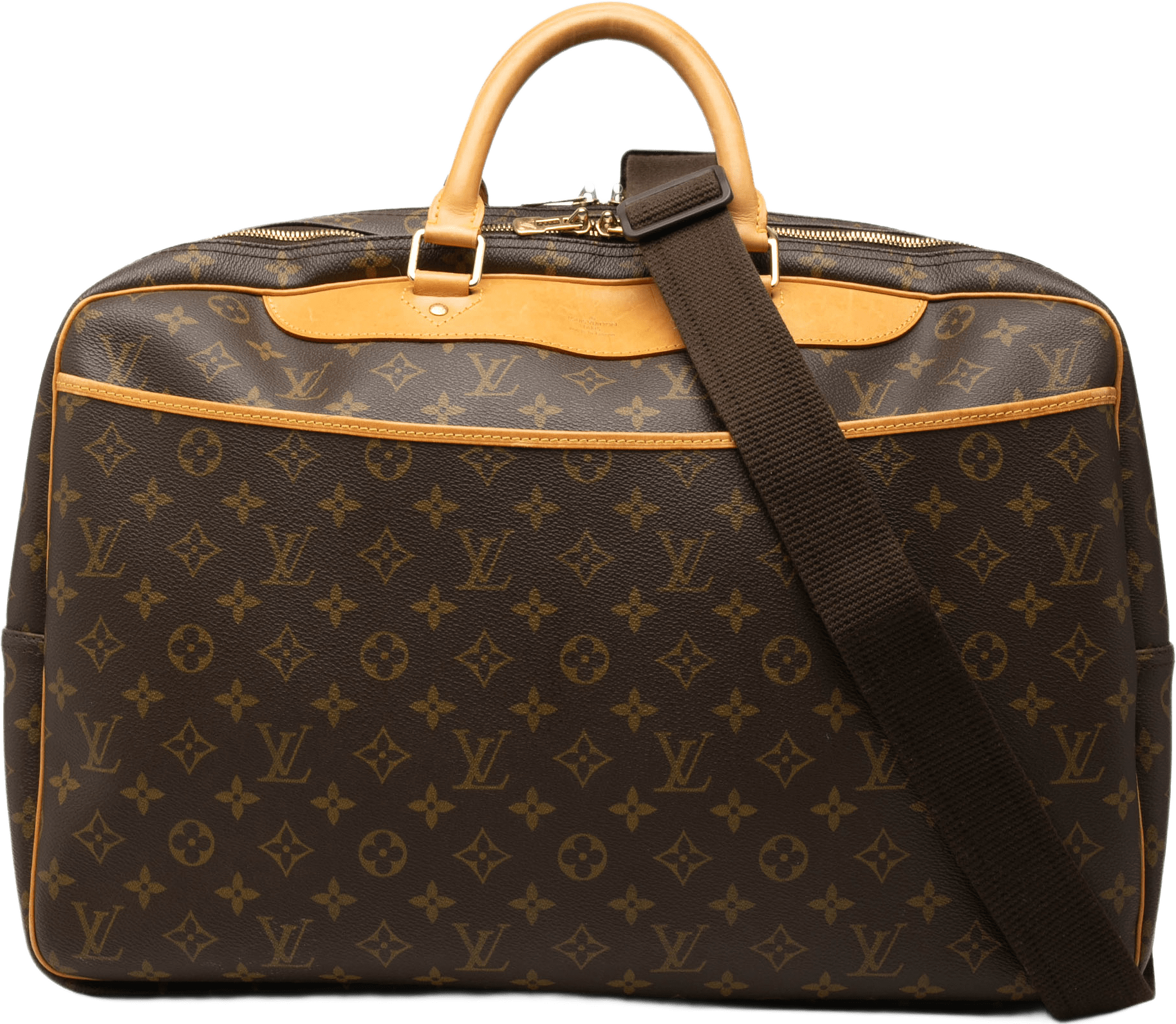Louis Vuitton Monogram Alize 24 Heures, från Luxclusif, i färgen brun.