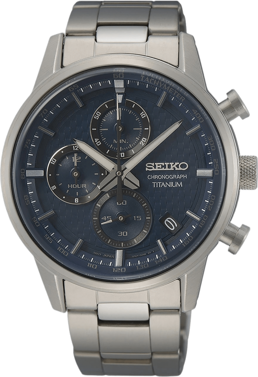 Seiko Classic Blå/stål, Stållänk - Ssb387p1, från Seiko, i färgen 1.