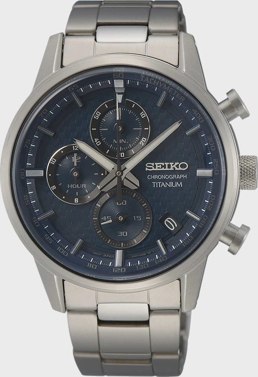 Seiko Classic Blå/stål, Stållänk - Ssb387p1, från Seiko, i färgen 1.