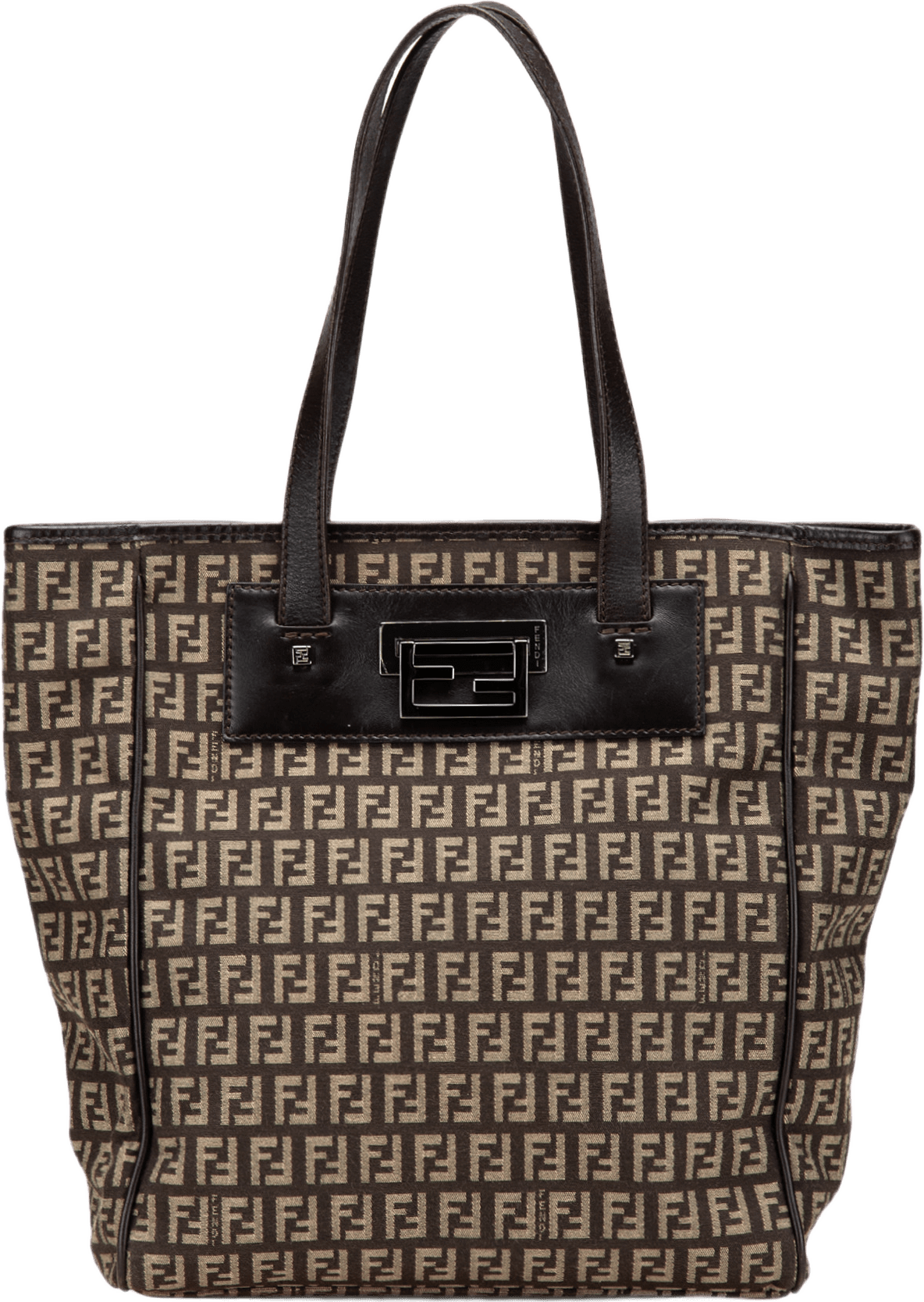 Fendi Zucchino Canvas Tote, från Luxclusif, i färgen brun.