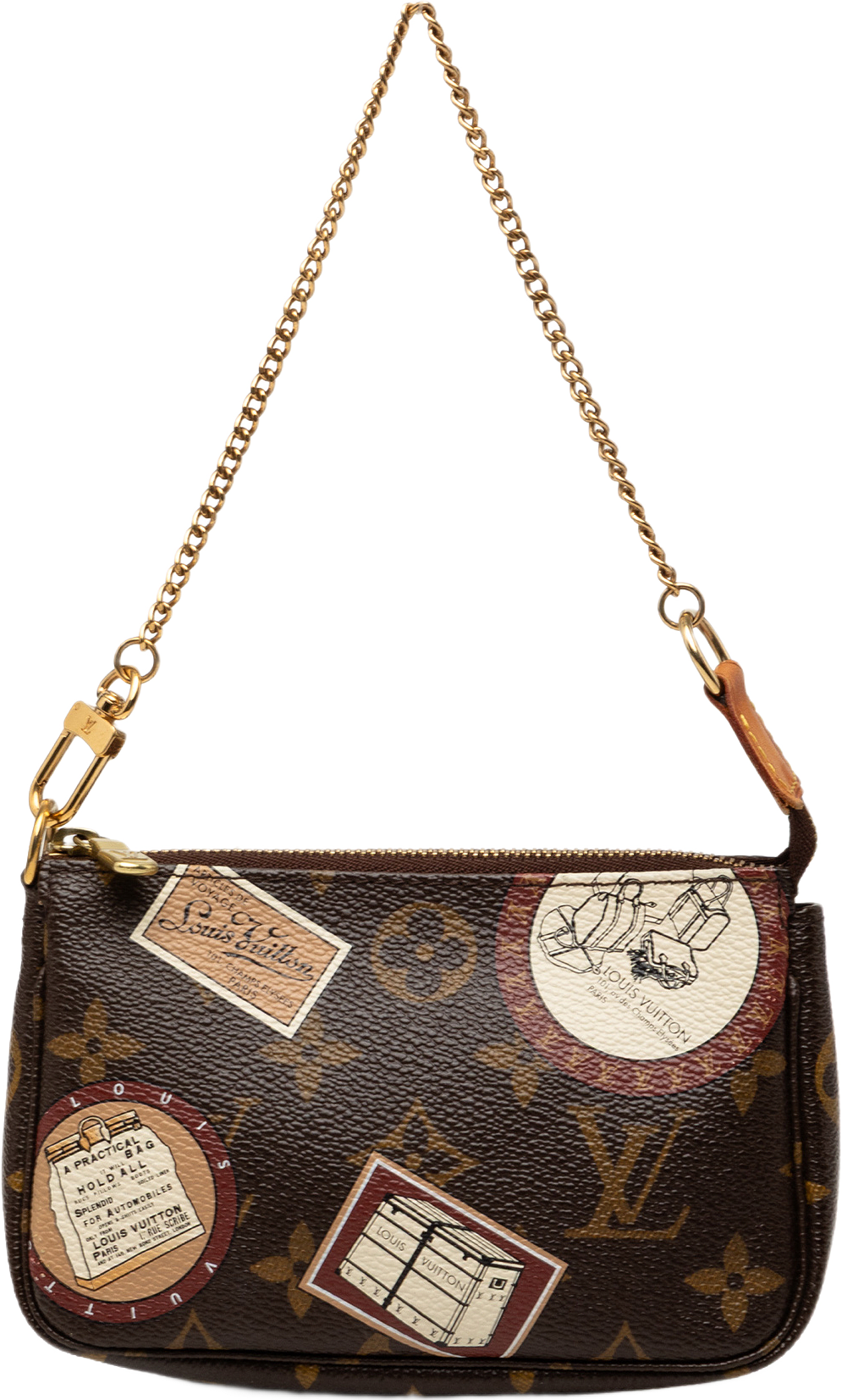 Louis Vuitton Monogram Patch Mini Pochette Accessoires, från Luxclusif, i färgen brun.